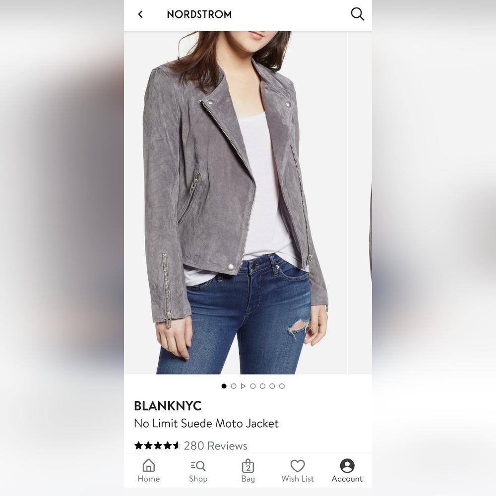 BLANK NYC Gray Suede Jacket size Med